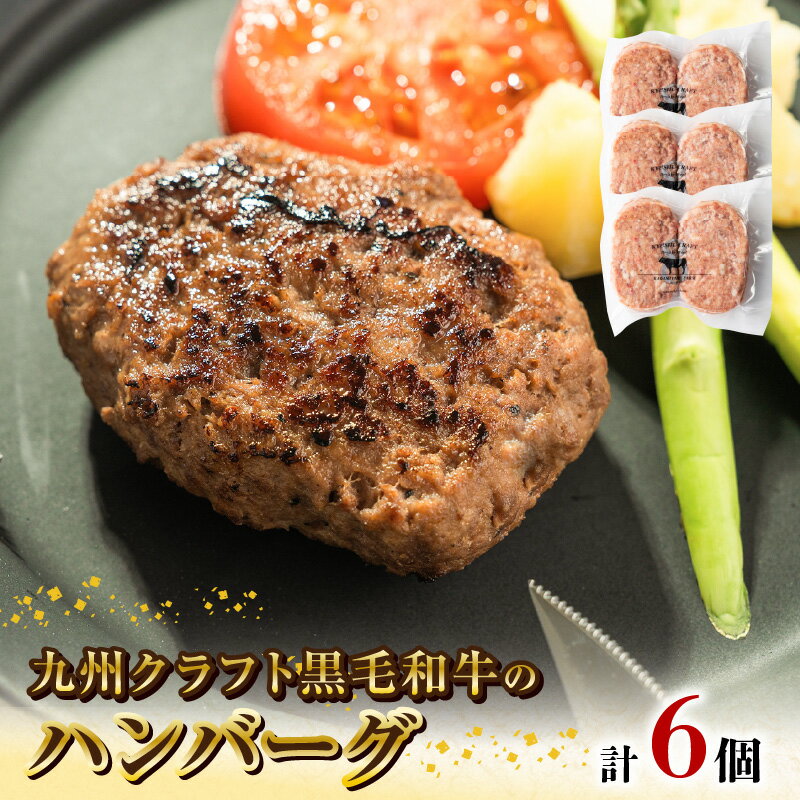 4位! 口コミ数「0件」評価「0」九州クラフト 黒毛和牛 ハンバーグ 100g × 2個 × 3 パック 旨味 和牛 グルメ 惣菜 おかず ご飯のお供 加工品 食品 肉 冷凍･･･ 