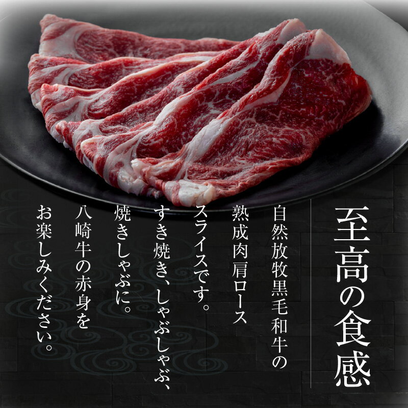 【ふるさと納税】八崎牛 熟成 ローススライス 約 250g × 2 牛肉 牛 肉 国産 冷凍 食品 グルメ すき焼き しゃぶしゃぶ 焼きしゃぶ ごはんのおとも 鏡山牧場 宮崎県 延岡市 お取り寄せ お取り寄せグルメ 送料無料