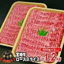 12位! 口コミ数「0件」評価「0」牛肉 宮崎牛 ローススライス600g×2 計1.2kg すき焼き しゃぶしゃぶ 焼きしゃぶ 国産 冷凍 送料無料