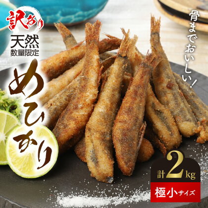 訳あり めひかり 計 2kg 天然 数量限定 【極小サイズ 500g×4袋 280尾以上】