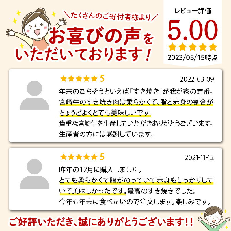 【ふるさと納税】宮崎牛すき焼用500g（A5等級）　国産 宮崎県延岡市 冷凍 ギフト 送料無料