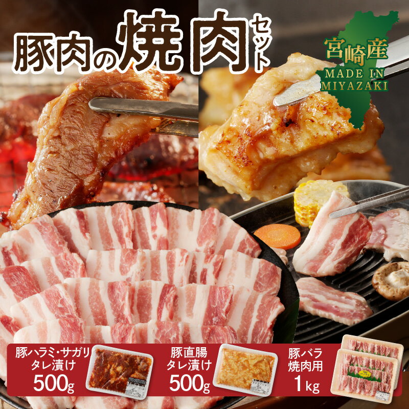 【ふるさと納税】宮崎産 豚肉 焼肉 セット 豚ハラミ サガリ 直腸 タレ漬け 500g 豚バラ 1kg 真空パック 肉 精肉 やわらかい ジューシー 旨み 食べやすい 逸品 焼くだけ 簡単 おかず ごはんのお供 食品 加工品 国産 冷凍 お取り寄せ お取り寄せグルメ 宮崎県 延岡市 送料無料