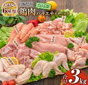 4位! 口コミ数「79件」評価「4.72」レビューキャンペーン 鶏肉 バラエティ セット 合計3kg 国産 肉 大満足 6種 もも むね ささみ 手羽先 手羽元 詰め合わせ 希少 食･･･ 