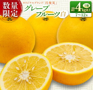 【ふるさと納税】テレビで紹介された 数量限定 グレープフルーツ 月夜実 白 つくよみ 計4kg以上 期間限定 希少 完熟 果物 くだもの 柑橘 オリジナル ブランド 国産 食品 人気 おすすめ デザート スイーツ おやつ お取り寄せ グルメ 産地直送 宮崎県 日南市 送料無料