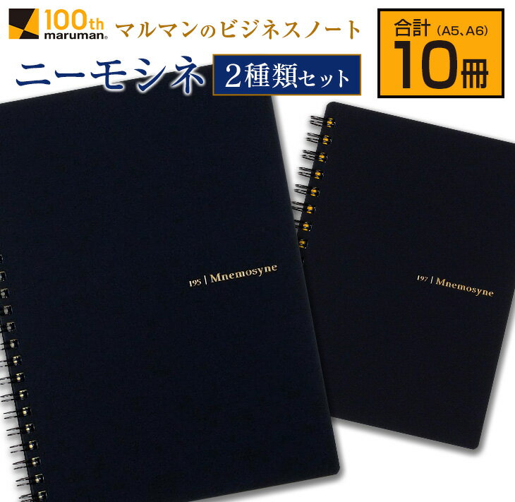 【ふるさと納税】マルマン ビジネス ノート ブランド ニーモシネ 2種類セット A5 A6 合計 10冊 筆記用...