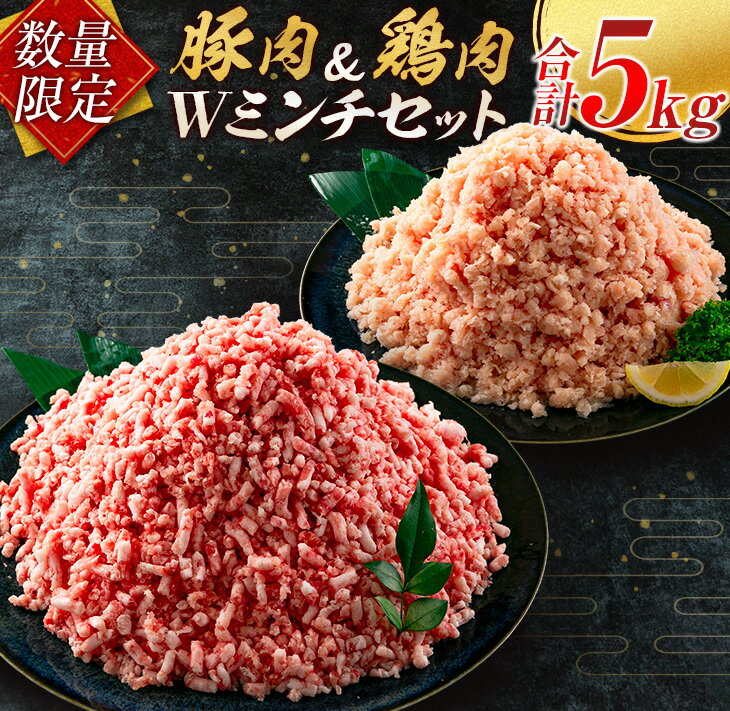 【ふるさと納税】数量限定 豚肉 鶏肉 ミンチ セット 合計5