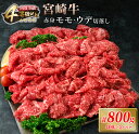 【ふるさと納税】宮崎牛 赤身 モモ ウデ 切落し セット 計800g 牛肉 ビーフ 黒毛和牛 国産 ブランド牛 食品 もも うで 切り落とし 高級 贅沢 ご褒美 お祝い 記念日 人気 おすすめ カレー シチュー ハヤシライス 牛丼 おかず 冷凍 お取り寄せ グルメ 宮崎県 日南市 送料無料