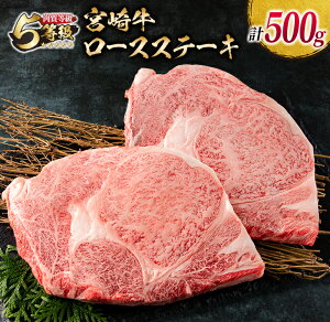 【ふるさと納税】≪数量限定≫最高ランク5等級宮崎牛ロースステーキ(計500g)　肉　牛　牛肉　国産