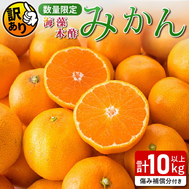 【ふるさと納税】訳あり 数量限定 海藻木酢みかん 計10kg以上 傷み補償分付き フルーツ 果物 くだもの ..