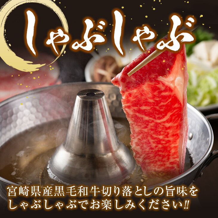 【ふるさと納税】訳あり 数量限定 宮崎県産 黒毛和牛 切り落とし 500g 1kg 牛肉 国産 おかず おつまみ 食品 グルメ しゃぶしゃぶ すき焼き ビーフ カレー シチュー 焼肉 炒め物 牛丼 真空パック ご家庭用 人気 おすすめ おすそ分け お取り寄せ 宮崎県 日南市 送料無料