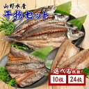 【ふるさと納税】≪枚数が選べる≫ 数量限定 山野水産 干物 セット 10枚 / 24枚 詰め合わせ 簡単調理 魚 魚介 加工品 食品 惣菜 おかず おつまみ 塩...