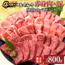 【ふるさと納税】数量限定 黒毛和牛 赤身肉 豚焼肉 食べ比べ セット 合計800g 肉 牛肉 豚肉 国産 ウデ モモ 豚ロース 肩ロース おすすめ おかず お弁...