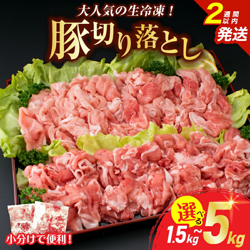 【ふるさと納税】数量限定≪大人気の生冷凍!!≫『厳選』豚切り落とし(計3.25kg)　肉　豚　豚肉　国産のサムネイル