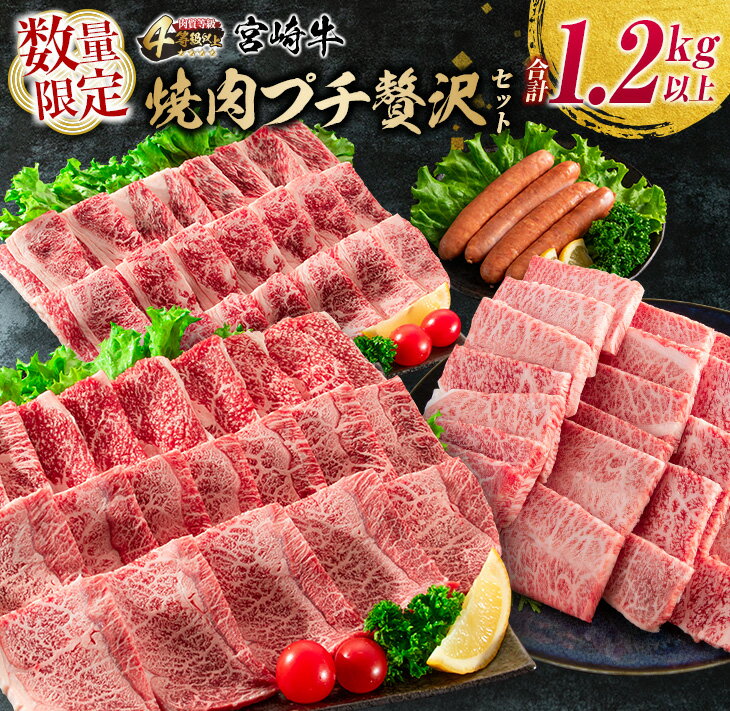 【ふるさと納税】数量限定 宮崎牛 焼肉 プチ 贅沢 セット 