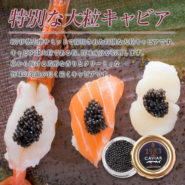 【ふるさと納税】数量限定 宮崎キャビア1983 PREMIUM プレミアム 12g 魚卵 魚介 魚貝 国産 食品 加工品 世界三大珍味 大粒 最高級 贅沢 上品 おすすめ ギフト プレゼント 贈答 贈り物 パーティー おもてなし ご褒美 お祝い 記念日 お取り寄せ グルメ 日南市 送料無料