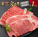 23位! 口コミ数「0件」評価「0」宮崎牛 ロース ステーキ スライス セット 合計1kg 牛肉 ビーフ 黒毛和牛 国産 すき焼き しゃぶしゃぶ ブランド牛 おかず 食品 おす･･･ 