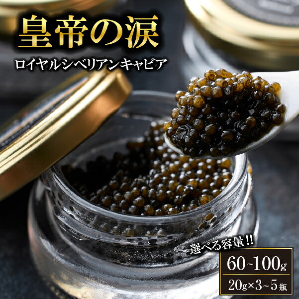 [選べる内容量][純国産キャビア]ロイヤルシベリアンキャビア 60g~100g 皇帝の涙 国産 チョウザメ 魚卵 宮崎県
