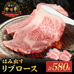 【ふるさと納税】【西ノ原牧場直送】A4等級以上 小林市産宮崎牛はみ出す贅沢リブロース 580g 黒毛和牛 ブランド牛 内閣総理大臣賞 すき焼き 焼肉 牛 牛肉 肉 お肉 おすすめ 人気 ロース 国産 国産牛 ご褒美 贈答 贈り物 お裾分け ギフト 牛リブロース 宮崎県 小林市 送料無料