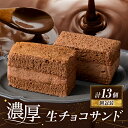 【ふるさと納税】【チョコまみれ】濃厚生チョコサンド 個包装13個入り