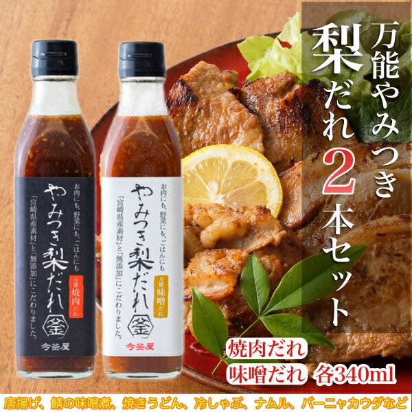 万能やみつき梨だれ2本セット[梨だれ340ml 2本 今釜屋]