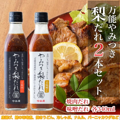 万能やみつき梨だれ2本セット〈梨だれ340ml 2本　今釜屋〉