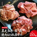 【ふるさと納税】宮崎県産 牛・豚・鶏 焼肉おためしBセット 計2kg(牛肉 豚肉 鶏肉 和牛 焼肉 訳あり 小分け 食べ比べ)