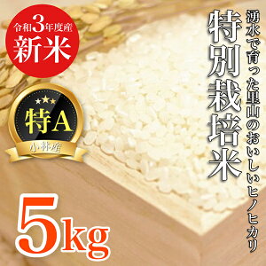 【ふるさと納税】【令和3年新米！】湧水で育った山麓の特別栽培米(2等級以上)　5kg