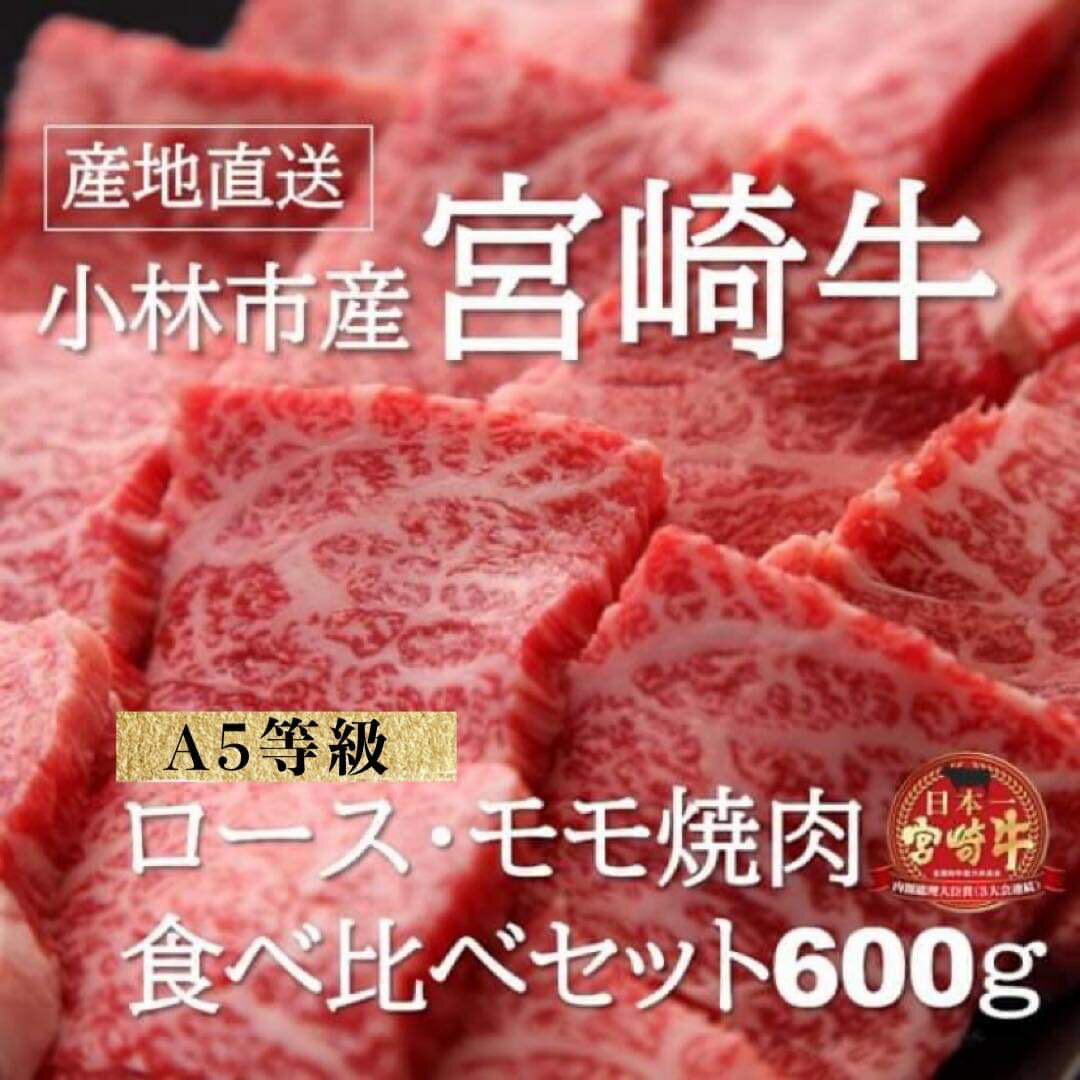 [黒毛和牛専門店直送]A5等級小林市産宮崎牛ロース&モモ焼肉用