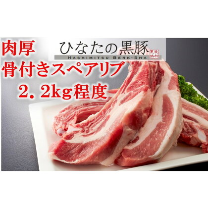 【小林市産黒豚】ひなたの黒豚骨付きスペアリブ2.2kg程度 30-SHB187