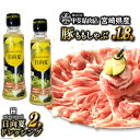 【ふるさと納税】旨味自慢の宮崎県産豚ももしゃぶ 1.8kg(300g×6)・日向夏ドレッシング180ml×2本セット [甲斐精肉店 宮崎県 日向市 452060...