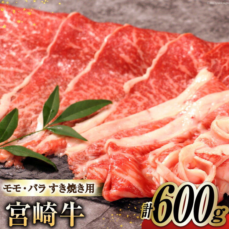 宮崎牛モモ・バラすき焼き600g [南日本フレッシュフード スライス工場 宮崎県 日向市 452060381]