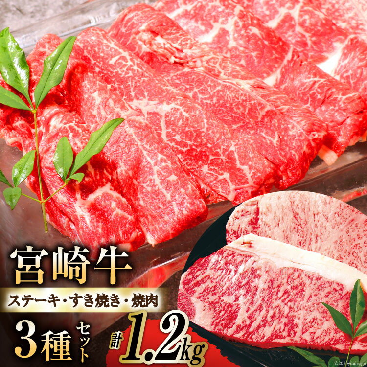 宮崎牛食べ比べセット 1.2kg [南日本フレッシュフード スライス工場 宮崎県 日向市 452060386]