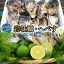 【ふるさと納税】岩牡蠣 殻付き 細島 岩ガキ 約4kg 日向特産 へべす 500g セット [道の駅日向 宮崎県 日向市 452060362] いわがき 岩がき 牡蠣 日豊海岸 濃厚 クリーミー