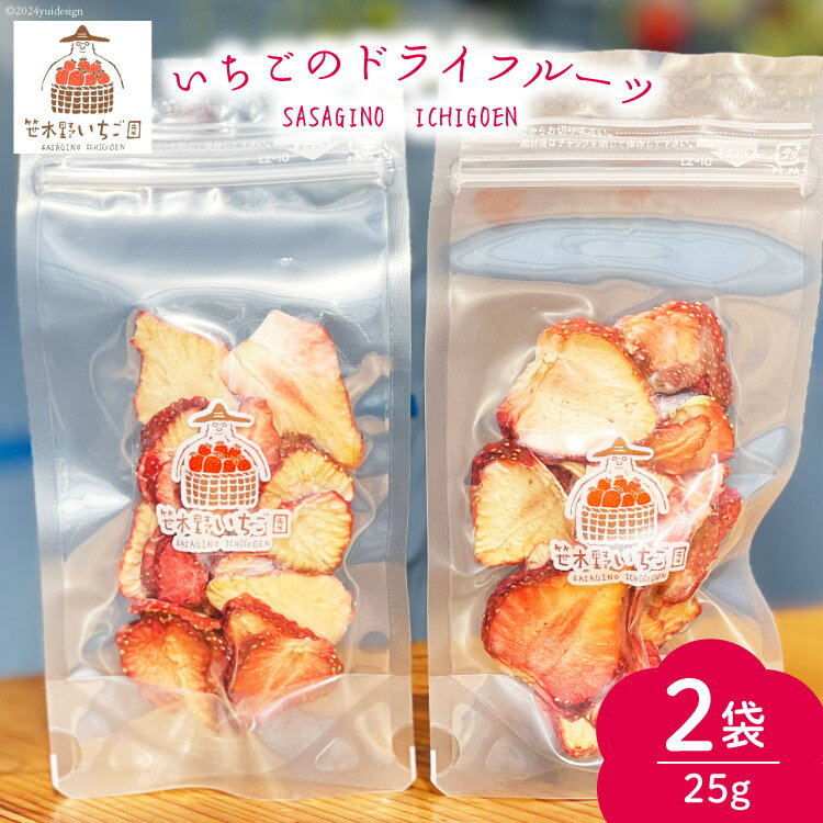 2位! 口コミ数「0件」評価「0」ドライフルーツ《無添加》完熟 ドライフルーツ いちご 25g×2袋 計50g [笹木野いちご園 宮崎県 日向市 452060517] イチゴ･･･ 