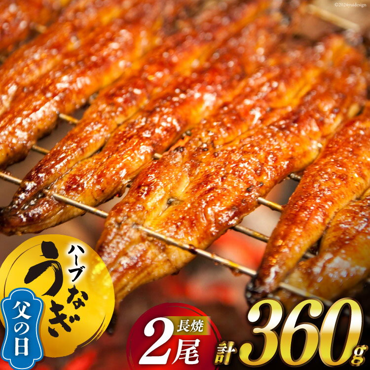 【父の日】《6/15迄にお届け》うなぎ 鰻楽 ハーブ うなぎ蒲焼 2尾 計360g タレ山椒付き 宮崎 日向市産 [鰻楽 宮崎県 日向市 452060560] 真空パック 国産 蒲焼き 長焼き ウナギ 鰻 長蒲焼 冷凍