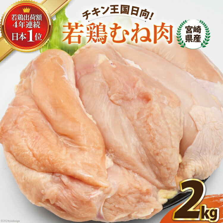 【ふるさと納税】鶏肉 セット 宮崎県産若鶏むね肉2kg [エ