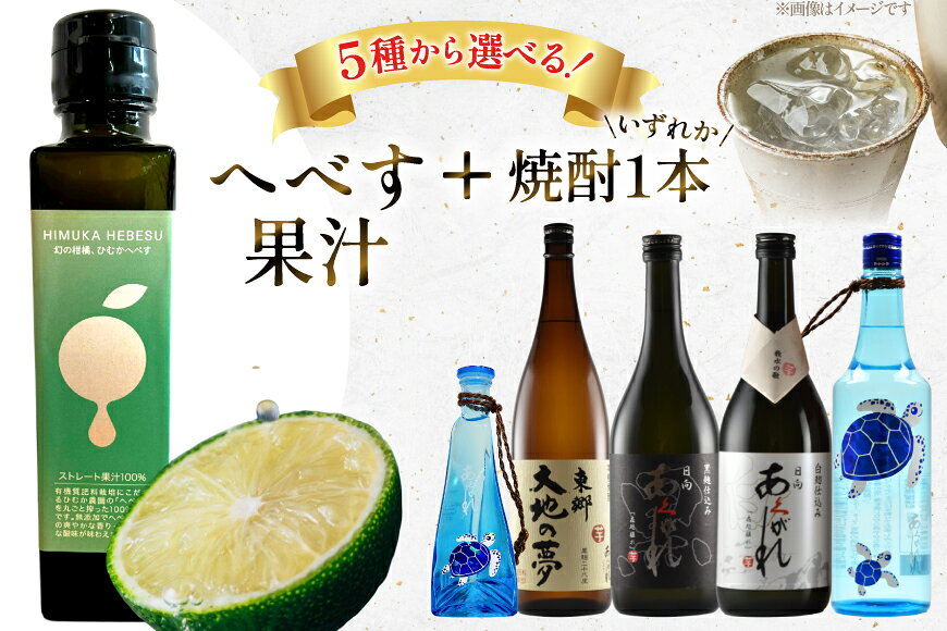 【ふるさと納税】 焼酎 選べる へべす果汁との組み合わせ 各1本 晩酌セット [日向市観光協会 宮崎県 日向市 452061489] 晩酌 セット へべす ヘベス 果汁 へべす果汁 ヘベス果汁 あくがれ あくがれブルー 黒 白 大地の夢 芋焼酎 芋 f452068-hyuga-10001011 宮崎県日向市 サンプル画像2