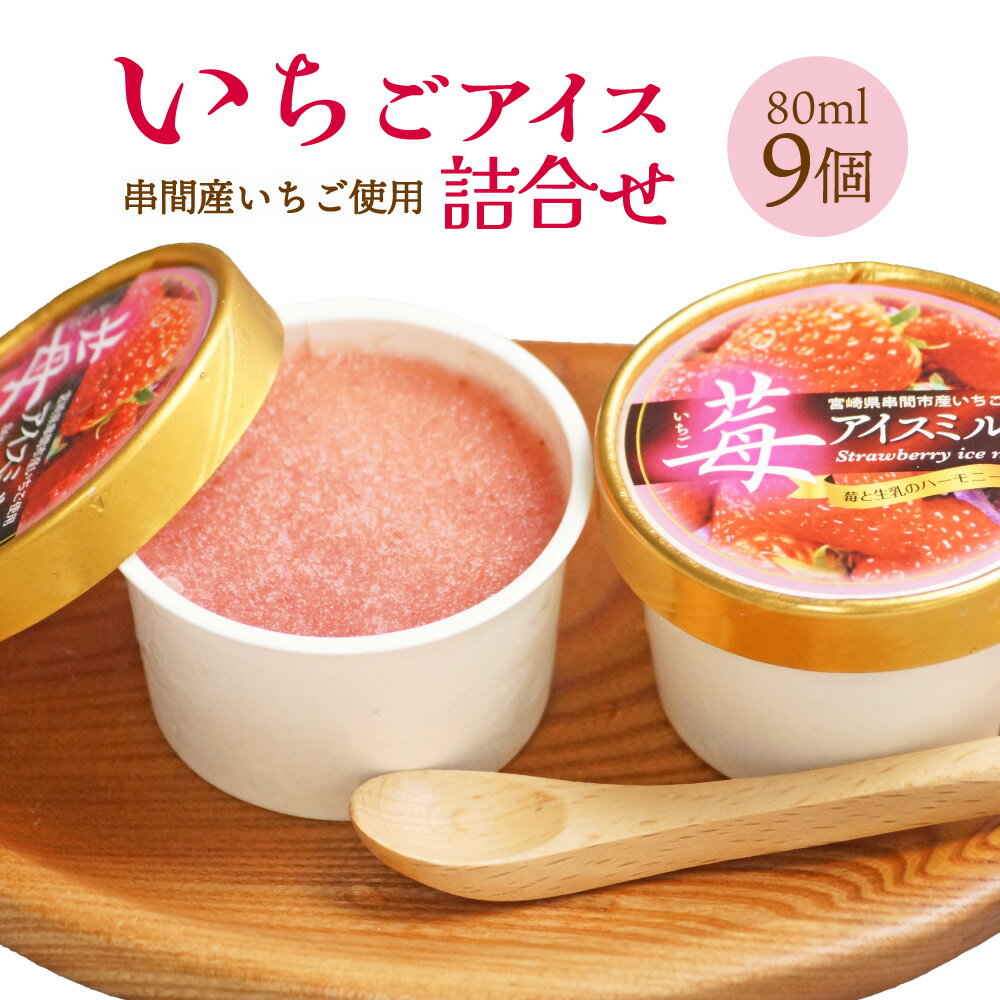 串間市産イチゴ使用!いちごアイス詰合せ(9個) [たまたまクラブ][AQ-A3]