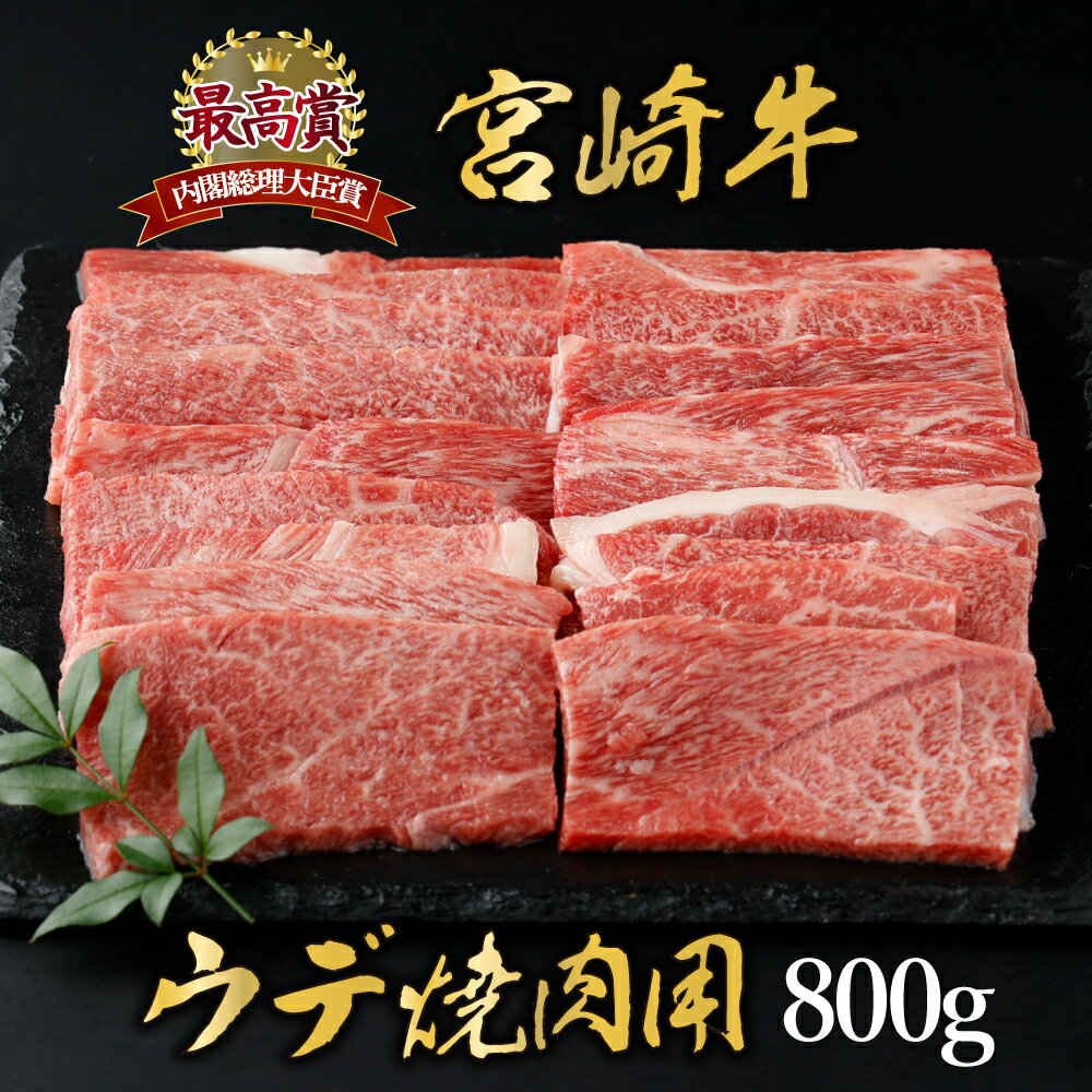[期間・数量限定]宮崎牛 ウデ焼肉 計800g(400g×2) 赤身肉ならではの旨味と宮崎牛ならではのコクをお楽しみください![KU427]