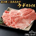 【ふるさと納税】4月から値上げ！【数量限定】宮崎牛県産黒毛和牛 焼きしゃぶ！計1kg （宮崎県産黒毛和牛 ウデ 焼きしゃぶ 500g×2パック) 4～5人用 牛肉 しゃぶしゃぶ 牛しゃぶ すき焼き スライス 薄切り 宮崎県 串間市 送料無料