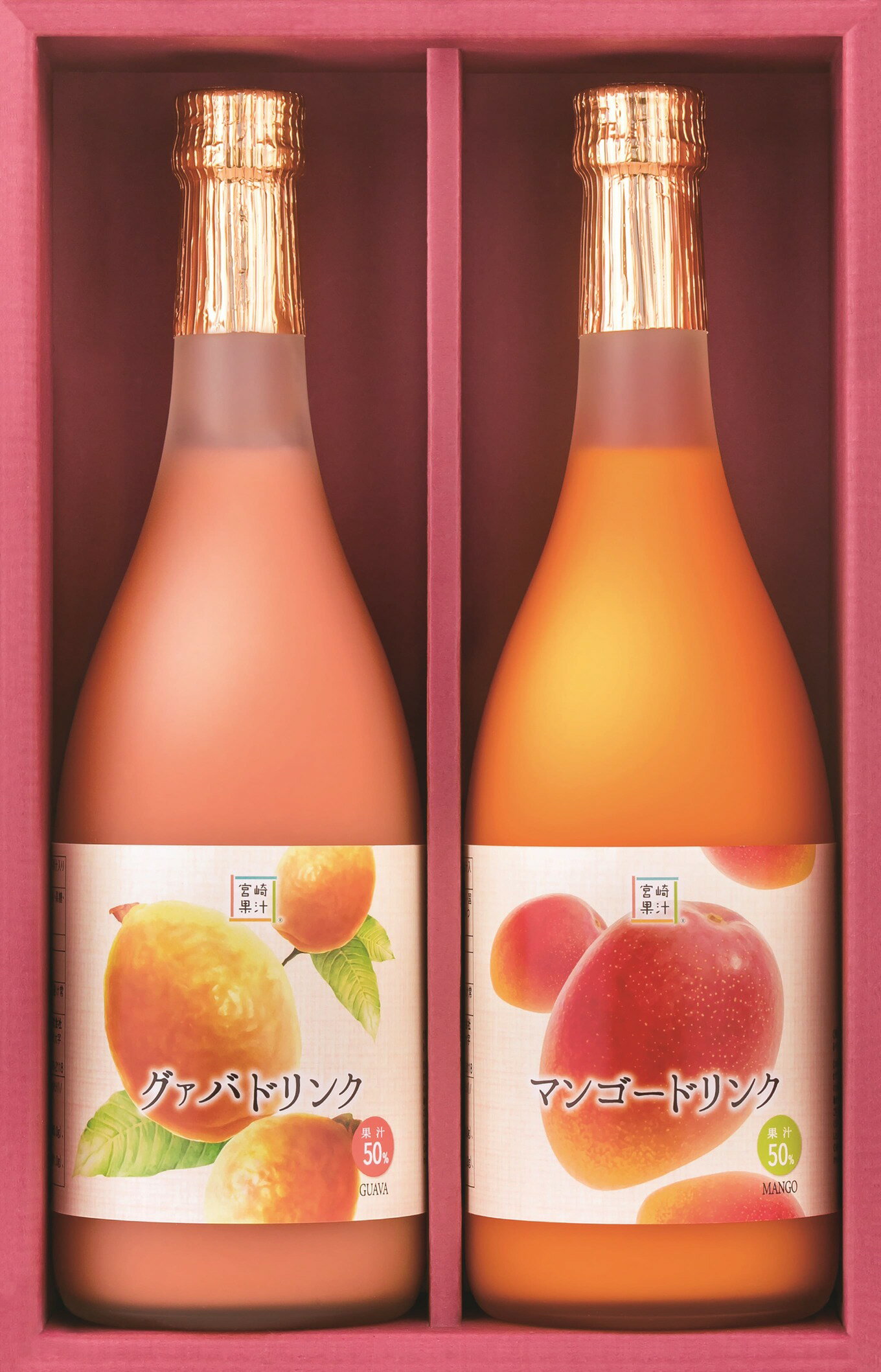 [定期便・全3回]とろーり果実感!グァバ・マンゴードリンク2本セット(各720ml×2本)×3回 [宮崎果汁][KU107]