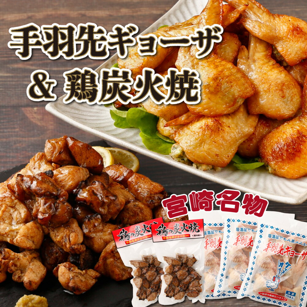 【ふるさと納税】手羽先ギョーザ（10本入×3袋）と鶏炭火焼（120g×2パック）のセット 冷凍 手羽先餃子 ギョウザ 炭火焼き鳥 おつまみ 居酒屋メニュー 国産鶏肉 国産黒豚 【クシマフーズ】【KU224】
ITEMPRICE