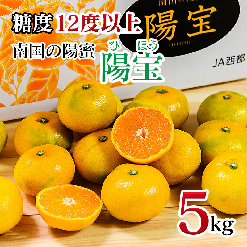 【ふるさと納税】西都産みかん「南国の陽蜜」『陽宝』5kg（宮崎県西都市 露地栽培 蜜柑 送料無料）