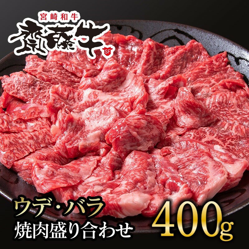 宮崎和牛「齋藤牛」ウデ・バラ焼肉盛り合わせ 400g ふるさと納税 焼肉 国産 牛肉[1.3-11]