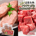 27位! 口コミ数「0件」評価「0」黒毛和牛ハンバーグ＆サイコロステーキ 国産 牛100％ 冷凍 個包装 惣菜 有田牧場 ふるさと納税 ハンバーグ