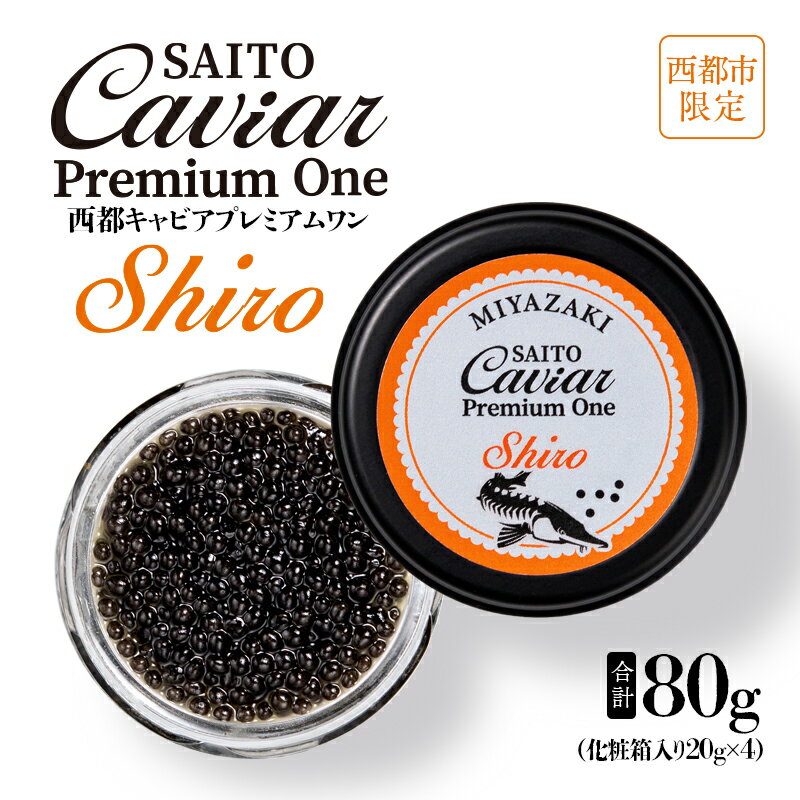 10位! 口コミ数「0件」評価「0」キャビアSAITO CAVIAR PREMIUM ONE SHIRO（80g）20g×4箱「西都限定」「国産」キャビア＜15-1＞西都市 化･･･ 