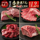 『定期便』「宮崎牛」赤身定期便 4ヶ月（合計1.2kg）黒毛和牛 牛 肉 牛肉 国産 ふるさと納税 黒毛和牛 数量限定 赤身スライス ステーキ ブロック 焼肉 W