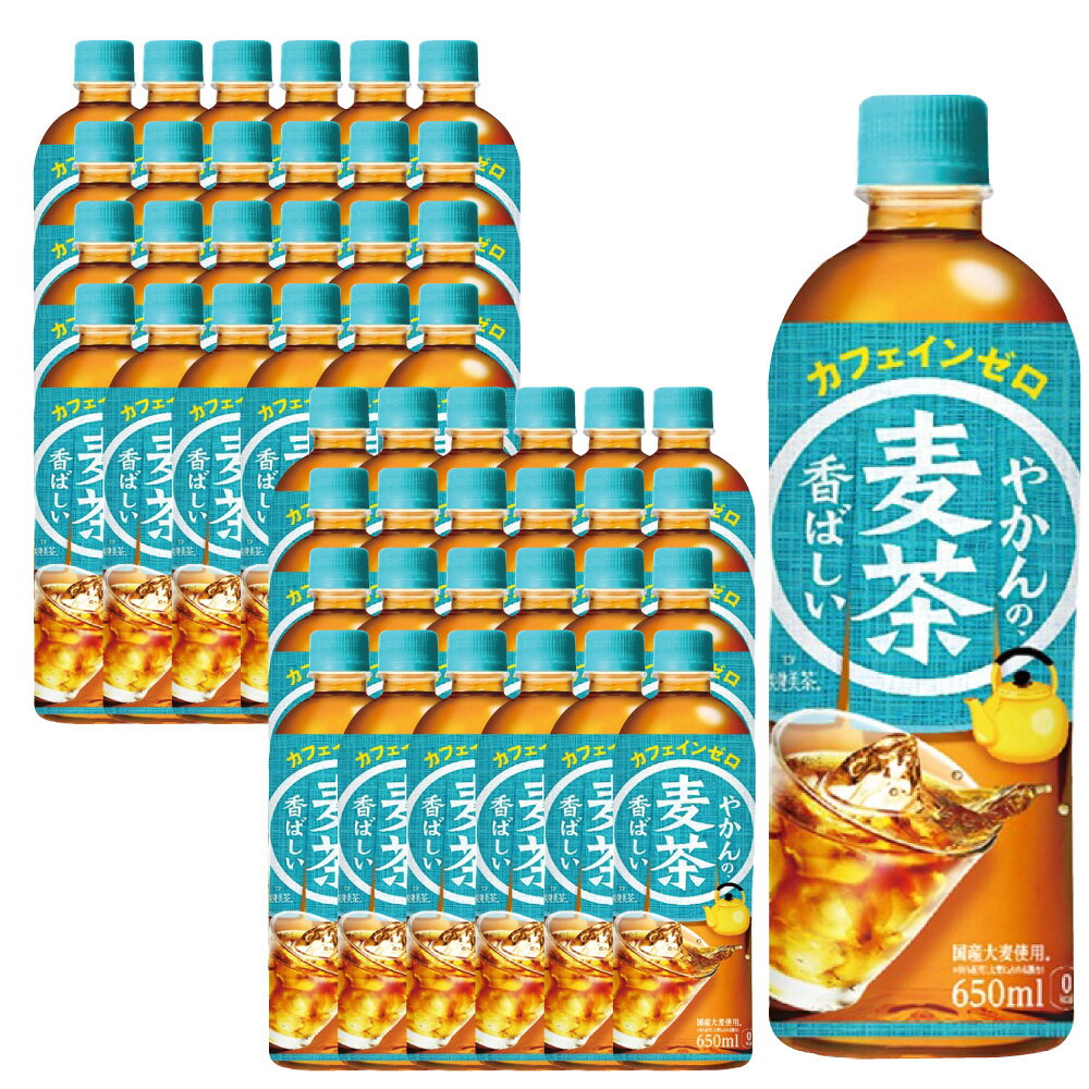 【ふるさと納税】やかんの麦茶 爽健美茶 PET 650ml 24本×2ケース 合計48本 日本茶 お茶 麦茶 ペットボ...