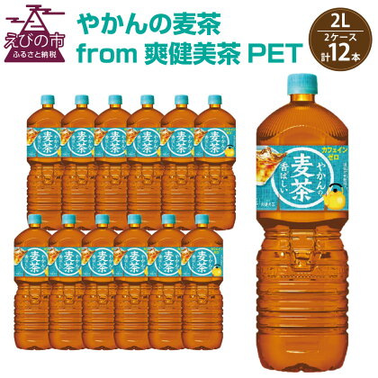 やかんの麦茶 爽健美茶 PET 2L 6本×2ケース 合計12本 日本茶 お茶 麦茶 ペットボトル カフェインゼロ 常温 送料無料