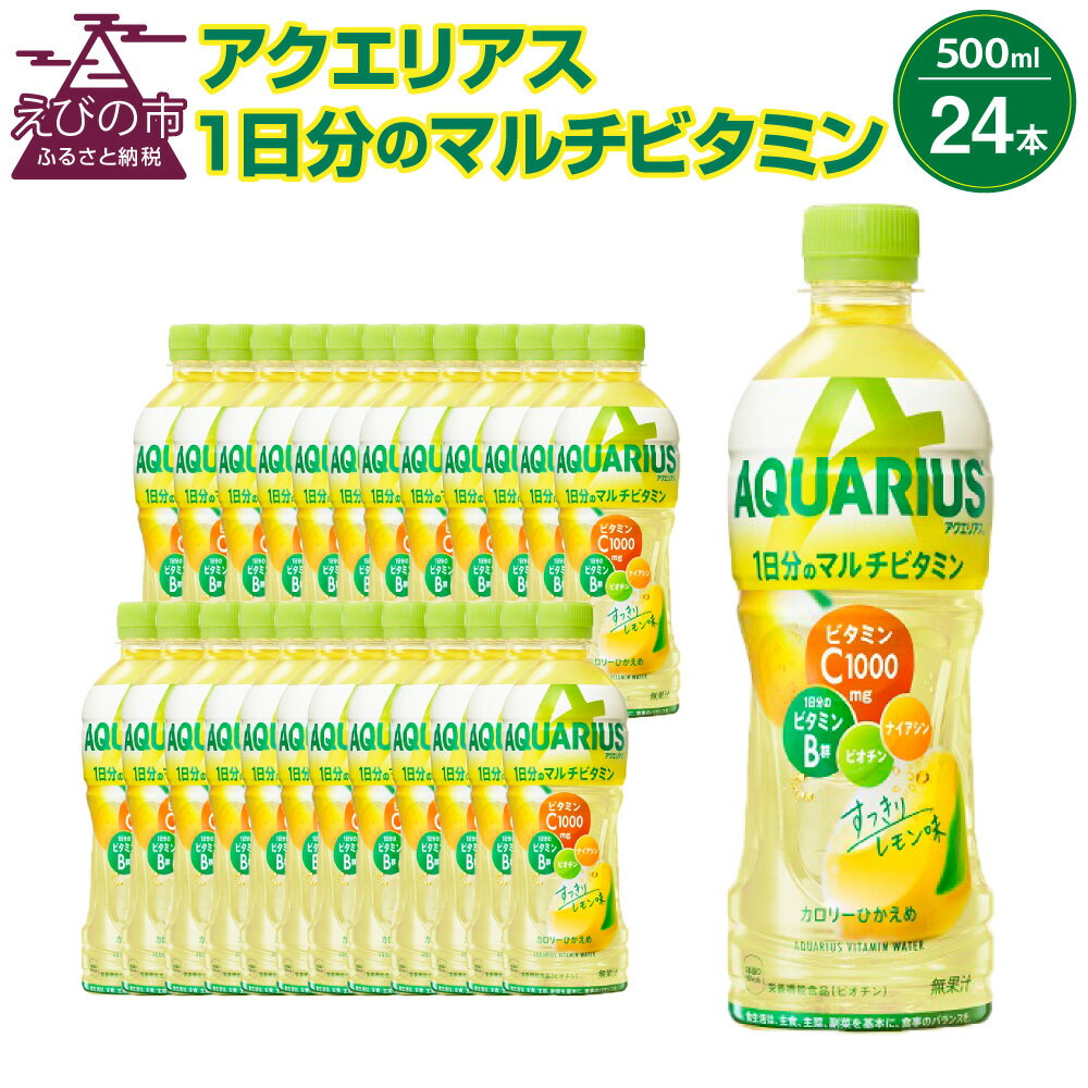 【ふるさと納税】アクエリアス 1日分のマルチビタミン PET 500ml×24本 1ケース 水分補給 スポーツ飲料...